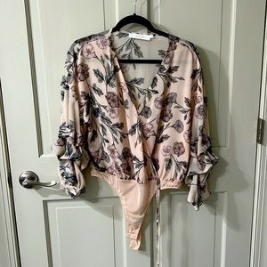Gorgeous floral, print, bodysuit. No tags, never worn